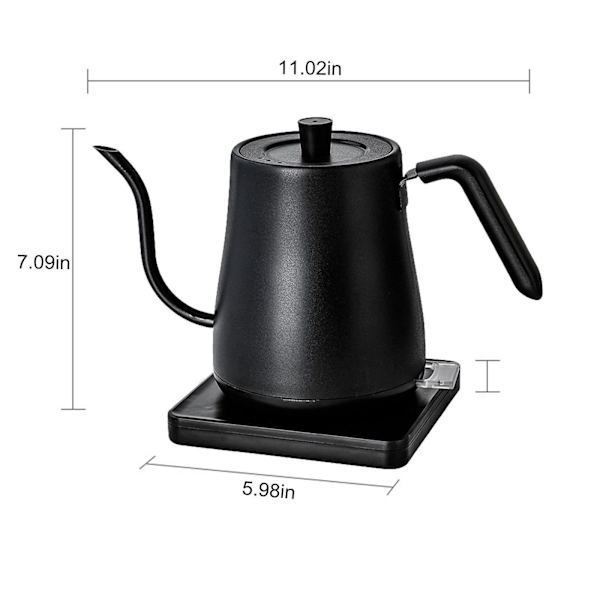 Lille Husholdningsapparater, Elektrisk Svanehalskedel, 800ml Vandkedel, Rustfrit Stål Tekande til Kaffe og Te