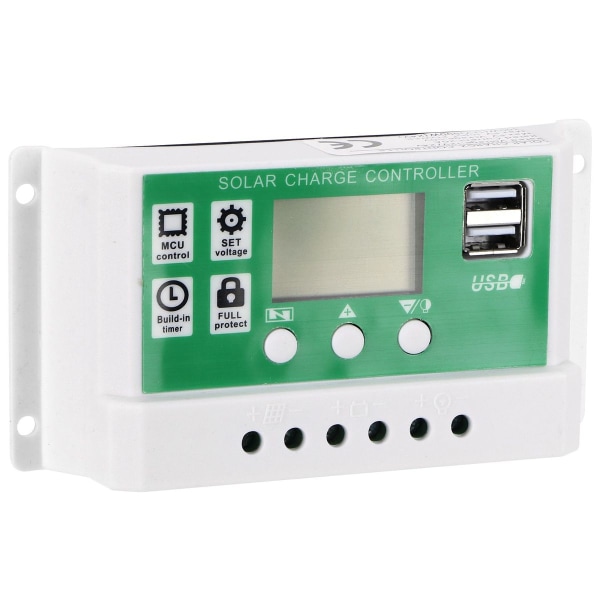 20A 12V 24V LCD-näyttö aurinkolaturin ohjain PWM Auto KLB
