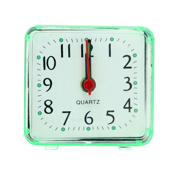 Kvadratisk väckarklocka Transparent Box Kompakt Digital Mini Sovrum Sängbordsklocka