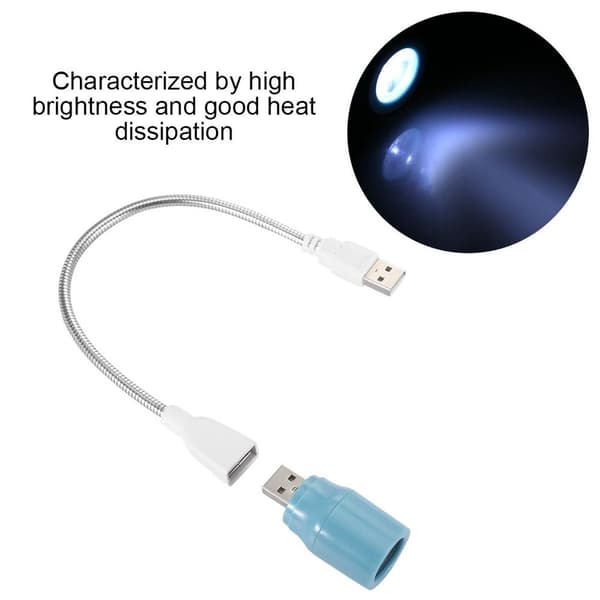 5V 1W langtidsholdbar mini USB LED-lampe i plast til studie KLB