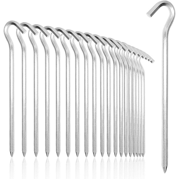 Tältpinnar, 18 cm tältpinnar metalltältkrokar galvaniserade järnpinnar pinnar för KLB