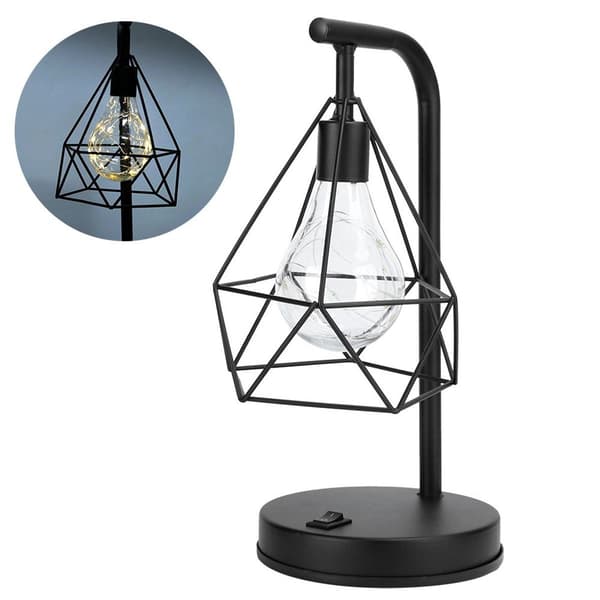 Smidd jern LED-bordlampe, for rom- og bardekorasjon KLB