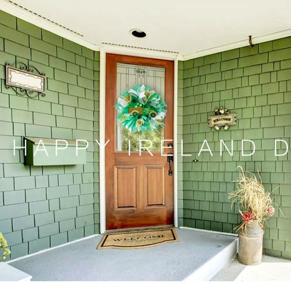 16 Tommer St. Patricks Dag Krans Kunstig Bånd Girland med Bil Træskilt til Fest