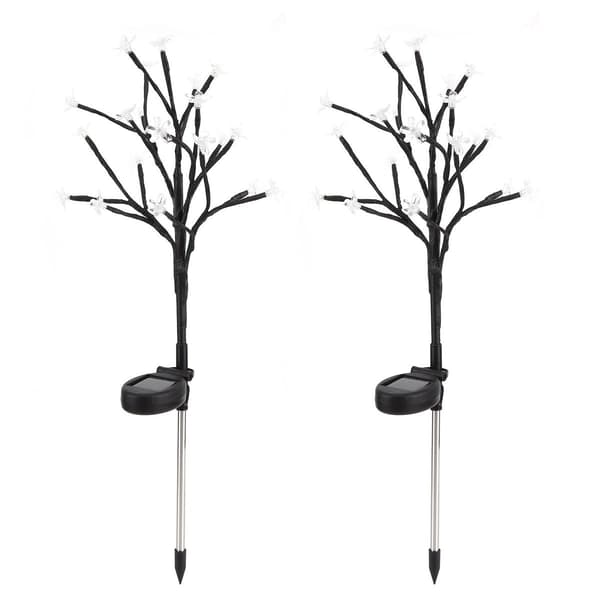 20 LED blomsterformede solcellelamper til hagen for KLB