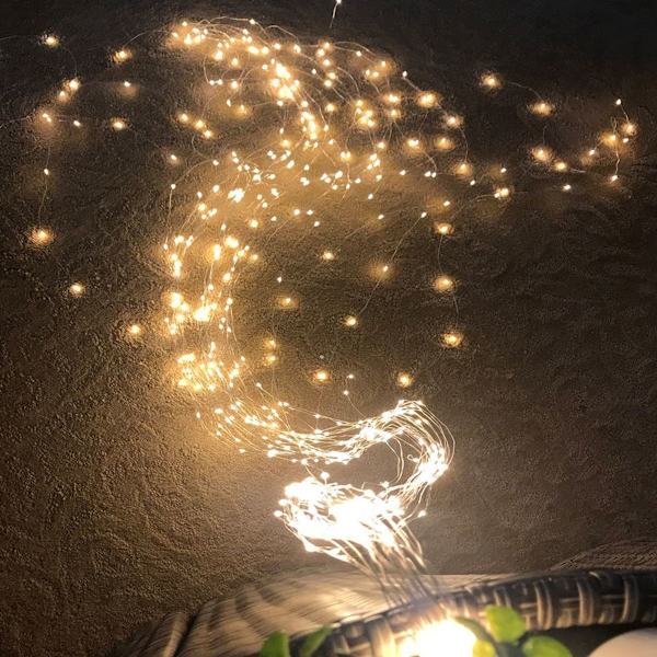 2M 200LED Fe-ljus Flexibel Koppartråd för Jul KLB