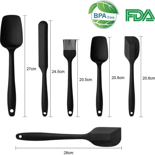 6-delt Bake Spatula Silikonbørste Bake Sett