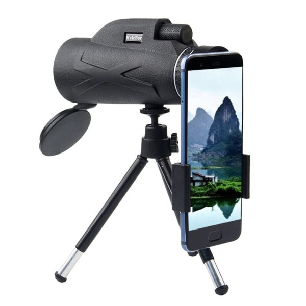 Monokulært teleskop, 80x100 højtydende prismeteleskop, med smartphoneholder og stat KLB