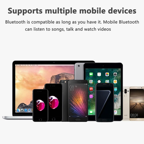 Bluetooth-hodetelefoner, sportshodetelefoner, vanntett, 12 blå