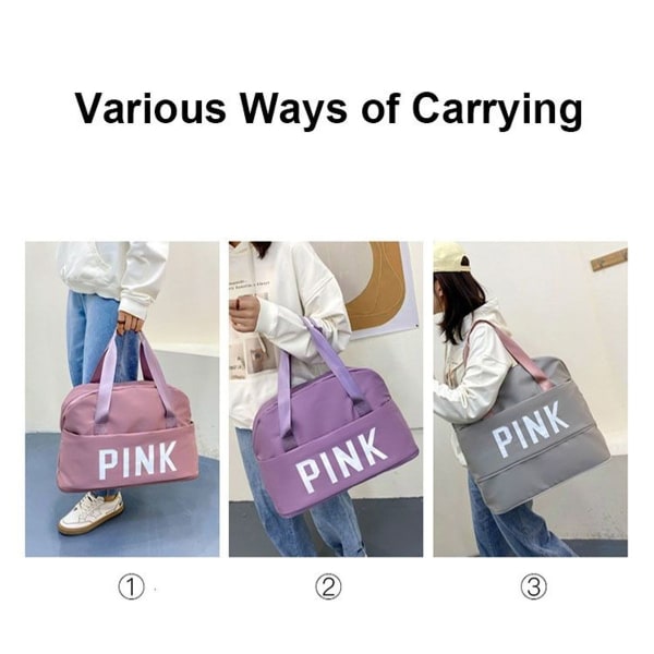 B-829 Multifunktionell Expanderbar Vattentät Resväska Handväska (Fuchsia)