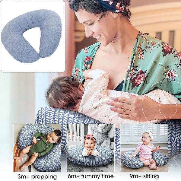 Ammepude og ammehjælp - original blå chevron | Denim Blue KLB