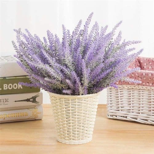 Flocking Lavendel 4 Buketter Bukett Bryllupsfest Terrasse Hjem
