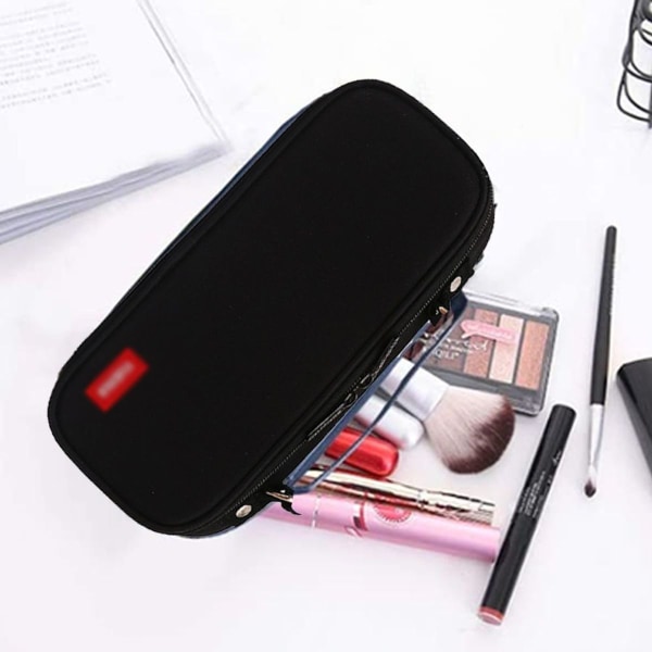 Stor kapacitet blyantpose pen organizer pung i sort KLB