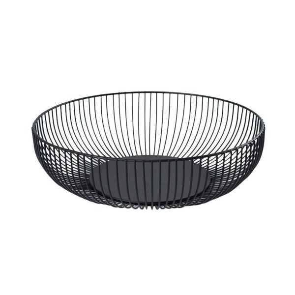 Mat sort/metal rustfrit frugtskål - stor