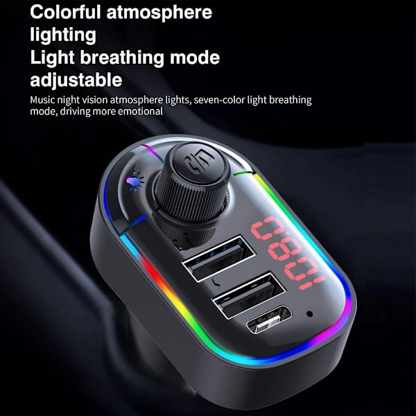 Bluetooth FM-sender for bil, Bluetooth 5.0 biladapter KLB