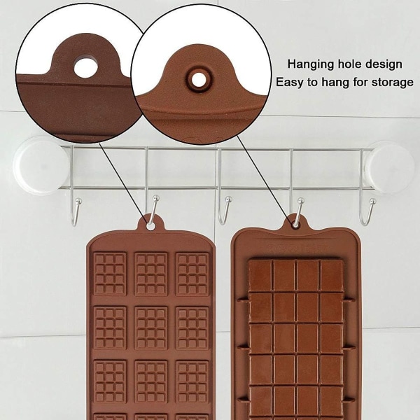 Pakke med non-stick silikone chokoladeforme