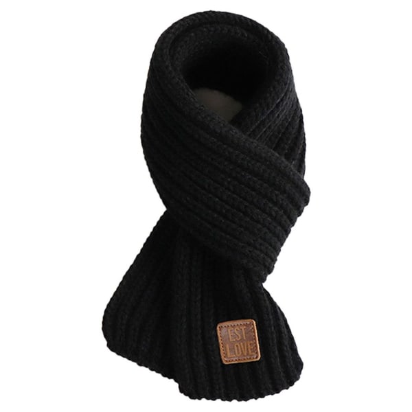 Vinter babyscarf höst vinter ull halsduk svart