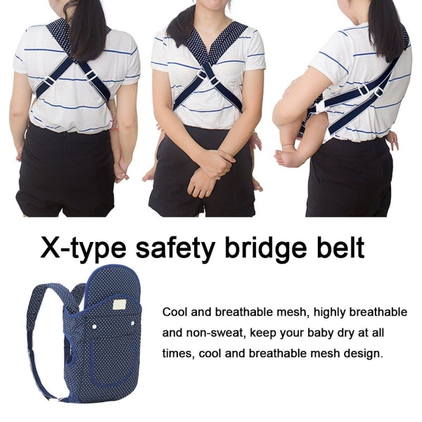 Baby Carrier med justerbart hofte sete, dekket baby carrier, Wavelet Dot Fabric Style KLB