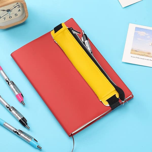 Pennfodral (2-pack) PU-läder Pennhållare Gul