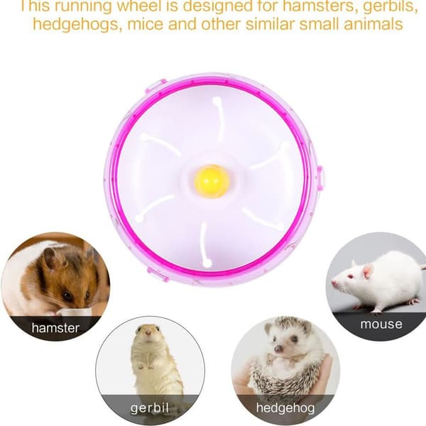 Tysta snurror, hamsterhjul, tvättbart löphjul för rosa KLB