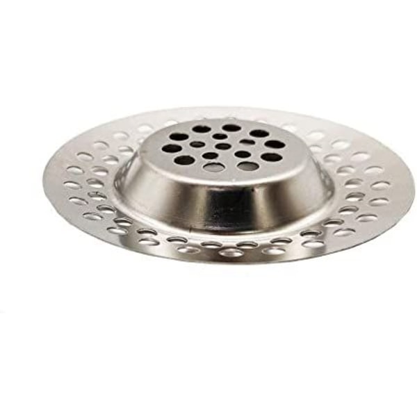 (2 stk) 70mm rustfrit stålkøkkenvask afløbsstop, vaskefilter, afløbsfilter til badeværelse og køkken, hårstop til badekar, hvid,
