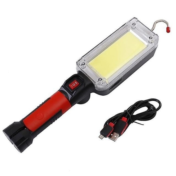 Led ficklampa uppladdningsbar arbetslykta inspektionslampa strålkastare ficklampa campinglampa med magnetisk upphängningskrok