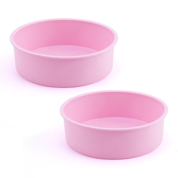 20,3 cm silikone rund brødform kageform rund bradepande Pink