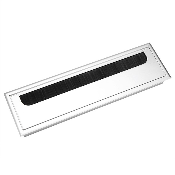 Kvadratisk aluminiumkabelgenomföring för skrivbord KLB