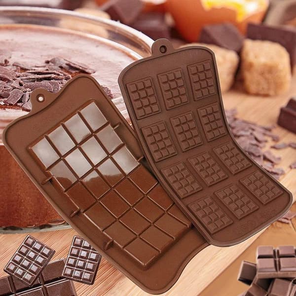 Silikonformar för choklad, 6-pack, non-stick-beläggning, för