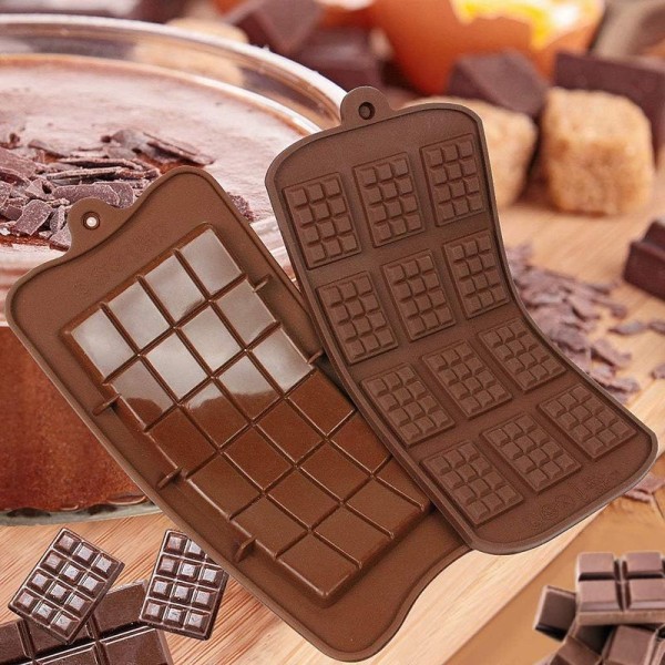 Silikonsjokoladeformer, pakke med 6 stk, non-stick belegg, for