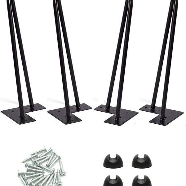 Bordben 4 tommer sæt med 4, DIY møbler metalbordben perfekt til KLB