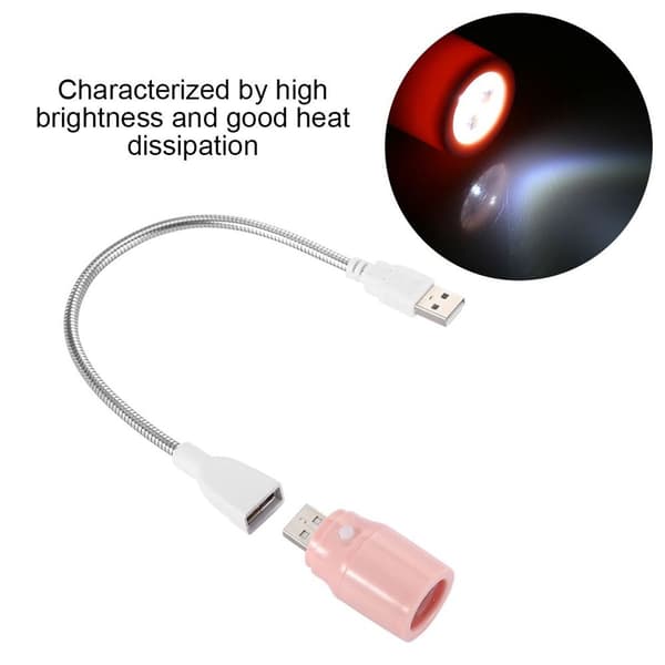 5V 1W langtidsholdbar mini USB LED-lampe i plast til studie KLB