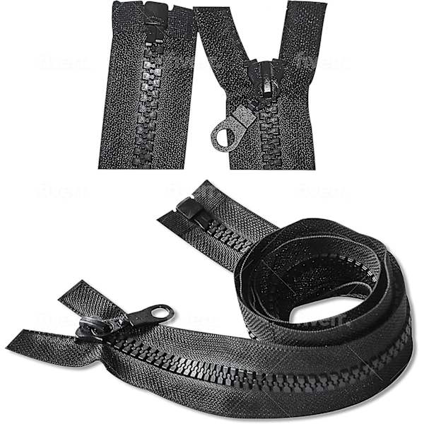 Mesh Zipper 100cm Dragkedja för Jackor Rockar Sömnad Hantverk, Svart Färg, 1 Styck
