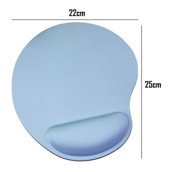 Musematte med gel håndleddsstøtte Musematte med sklisikker blå