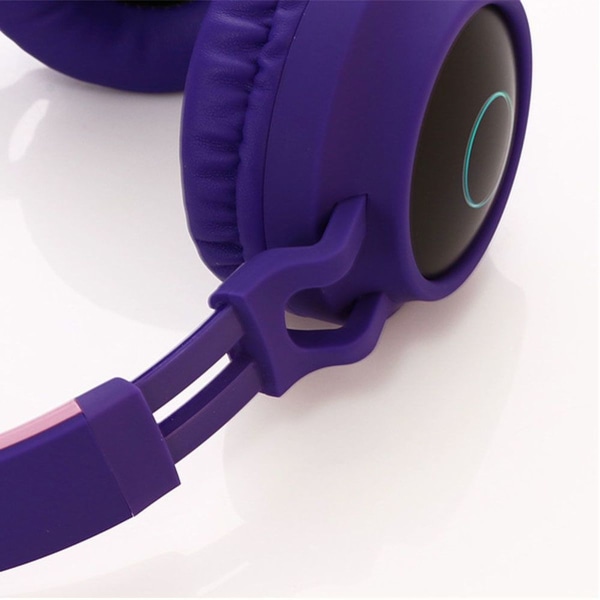 Hovedmonterede hovedtelefoner til børn, Bluetooth 5.0 trådløs lilla