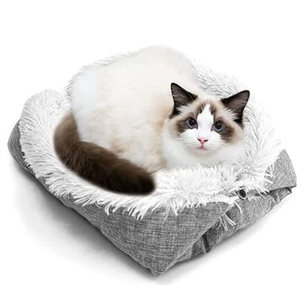 1 säng för katt, kattbäddsmattor hundsäng, husdjurssäng fluffig KLB
