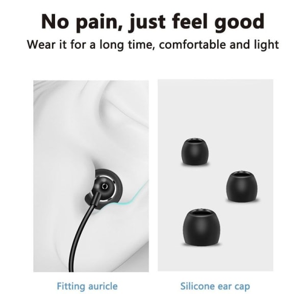 In-Ear-hörlurar för öronsnäckor kompatibla med iPhone 11 svart