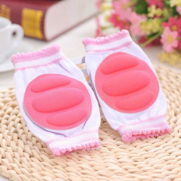 Baby skridsikre knæpuder åndbare baby kravle pink KLB