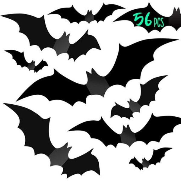 Halloween Dekorationer - Halloween Party Dekorationer til Indendørs og Udendørs Brug, 56 Stykker