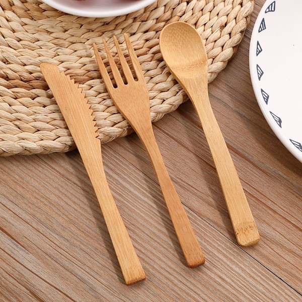 3-delt sett med tresleiver for stekepanne, non-stick matlagingsredskaper