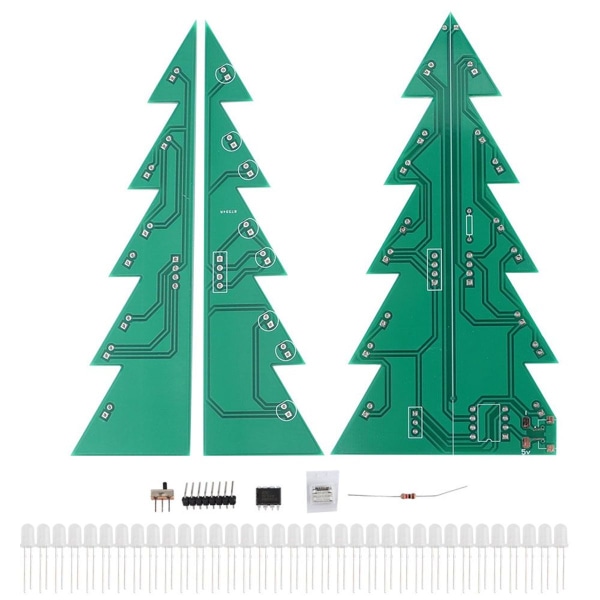 DIY juletræ LED elektronisk printkort KLB