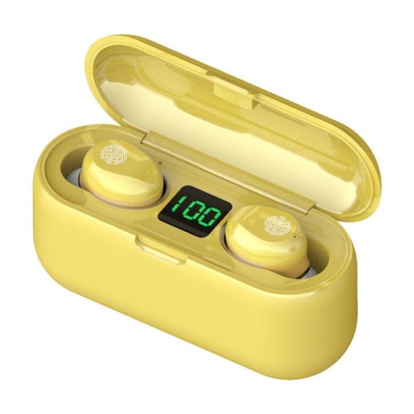 Langattomat Bluetooth 5.1 -kuulokkeet, ladattavat, IPX5-vedenkestävät, keltaiset