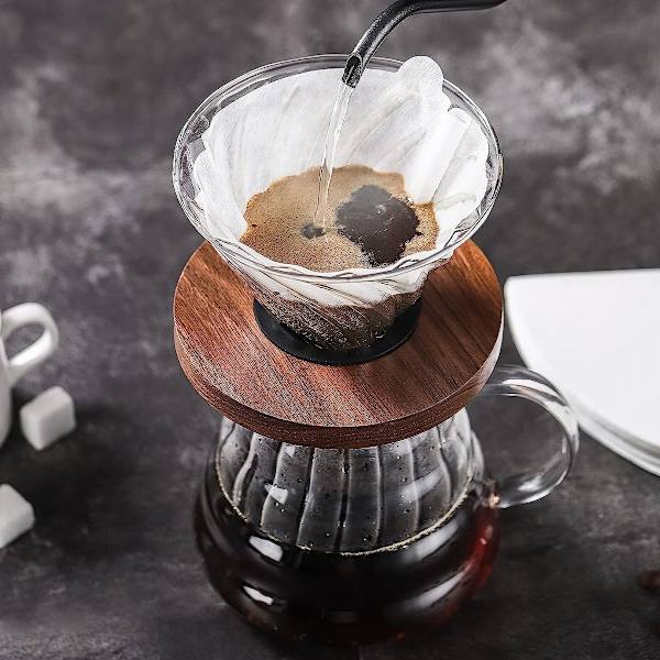 Låda med 2-4 koppar V60 filterkopp kaffefilterpapper V neutralt vitt