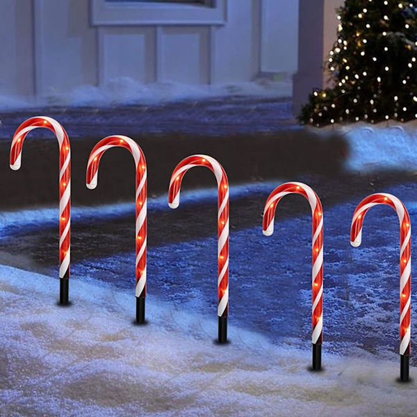 Surakey Festliga LED-ljusslingor - 10-pack julbelysta godis KLB