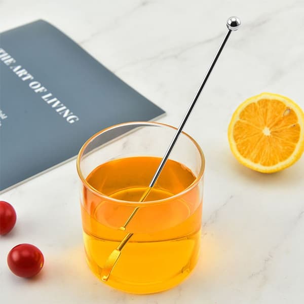 4 stk. 304 rustfrit stål barværktøj bar omrøring stang cocktail rustfrit stål primær farve
