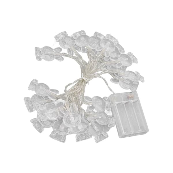 LED-lyskæde, vandtæt, 3D-hulformet kanin, fe-KLB
