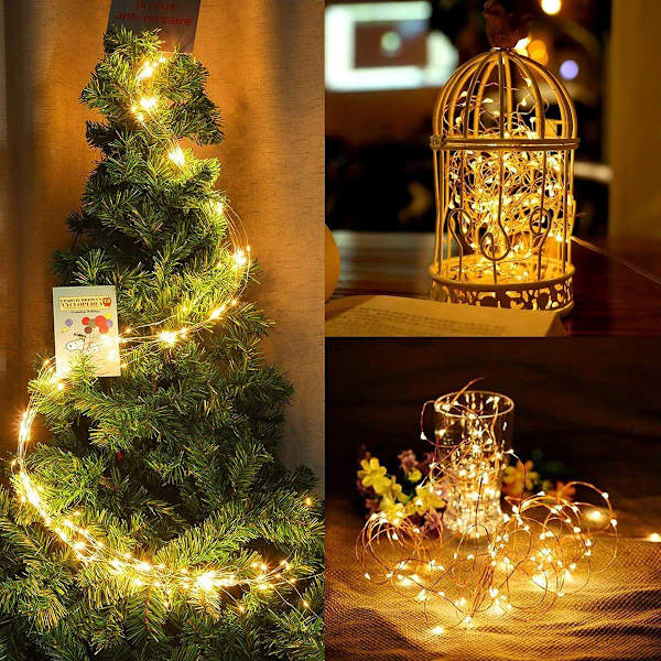 100 LED 32.8ft Fairy Copper String Lights USB Powered KLB