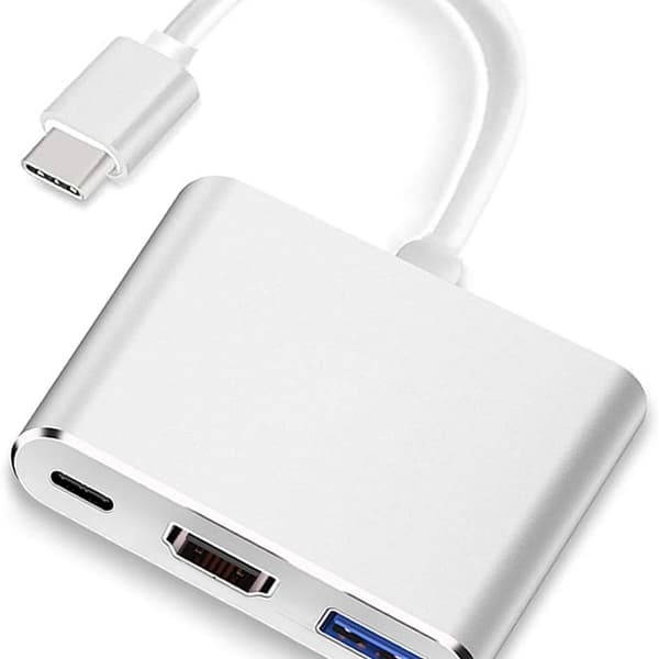 USB-C-HDMI-sovitin (tukee 4K/30Hz) - Type-C 3-in-1-muunnin KLB