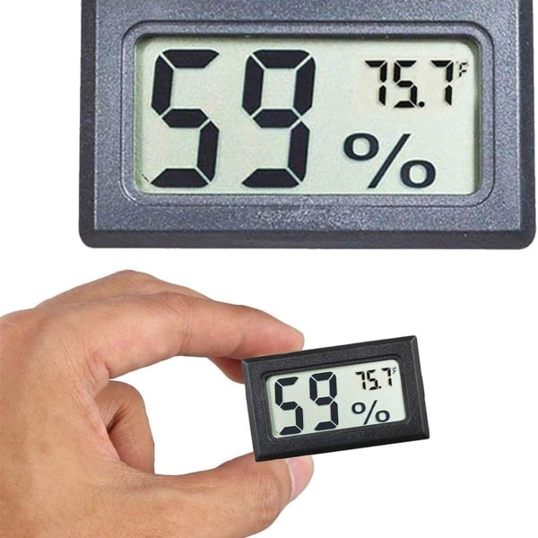 1-Pack Mini Hygrometer Termometer Digital fugtighedsmåler Monitor KLB