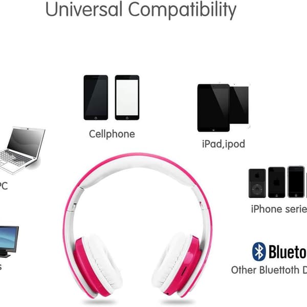 Bluetooth-hovedtelefoner til børn, trådløse hovedtelefoner til piger med