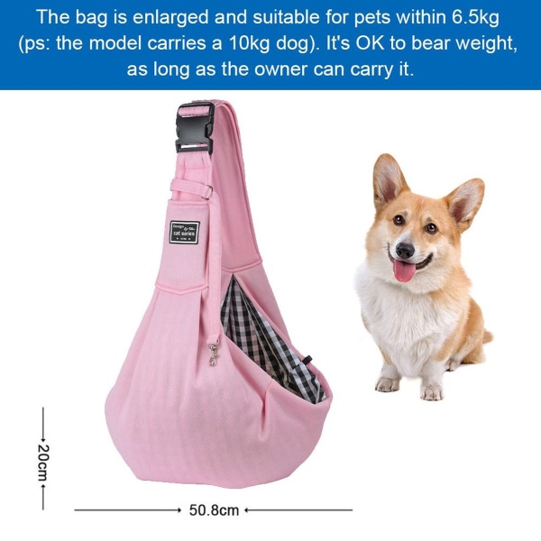 Hunde bæretaske, hunde bæretaske til små hunde med justerbar pink